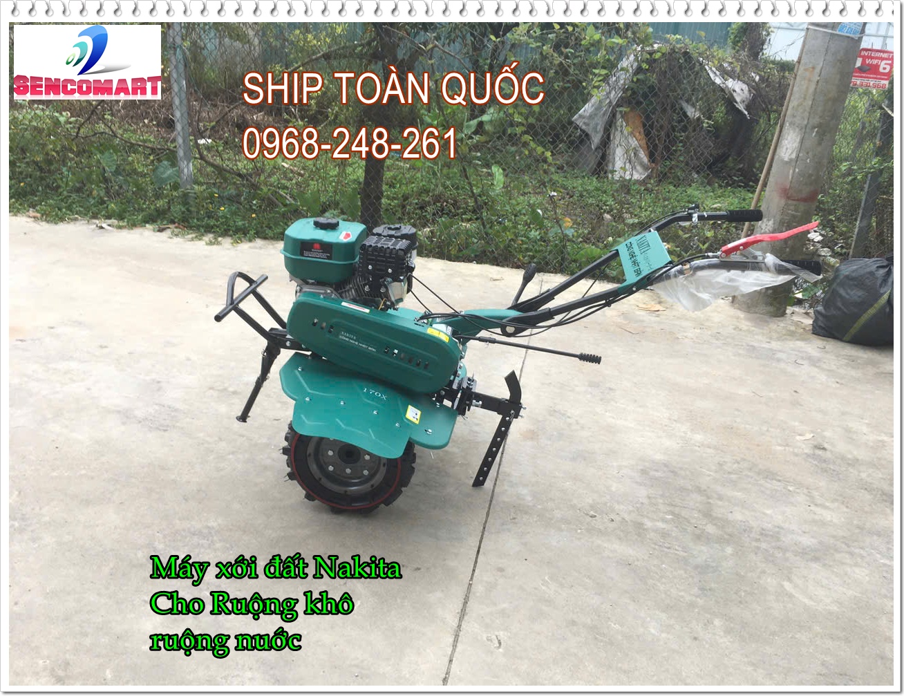 Nhàn hơn cùng máy xới đất đẩy tay NAKITA chạy xăng 7hp
