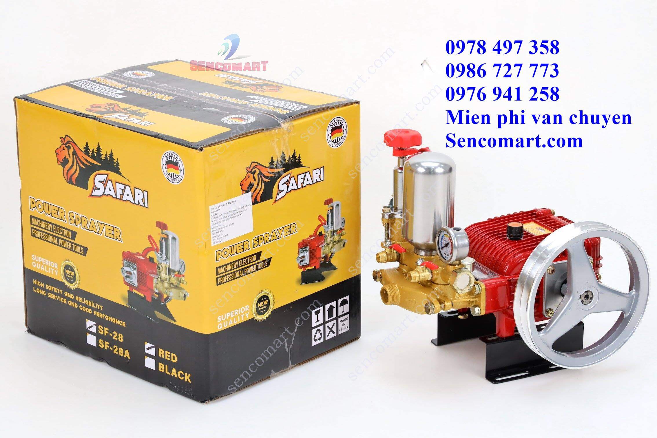 Đầu xịt rửa xe safari nhập khẩu chính hãng. Bảo hành 12 tháng