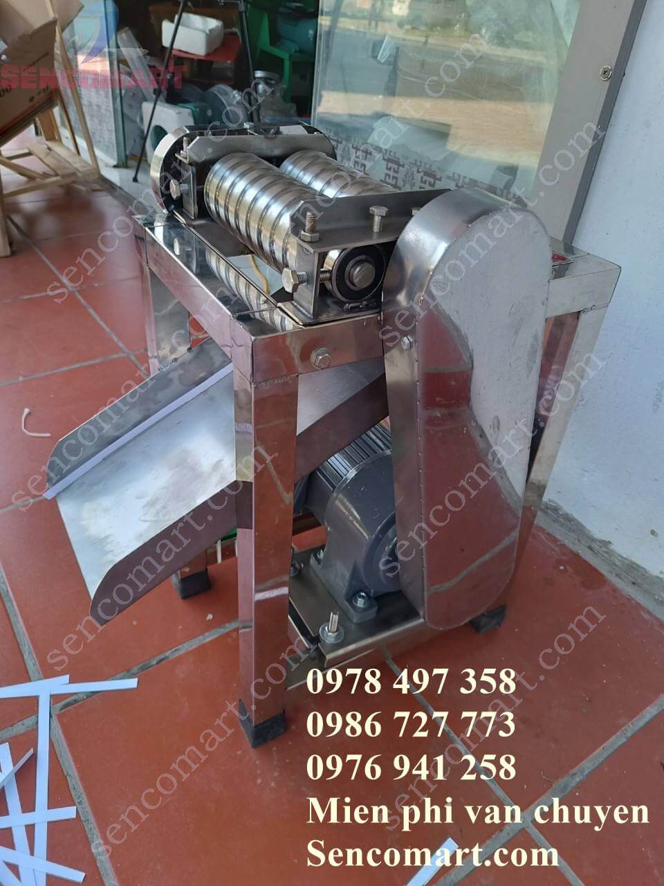 Máy cắt bánh canh lô inox dài 20cm, rãnh 1,2cm, động cơ 400w [hàng đặt theo yêu cầu]