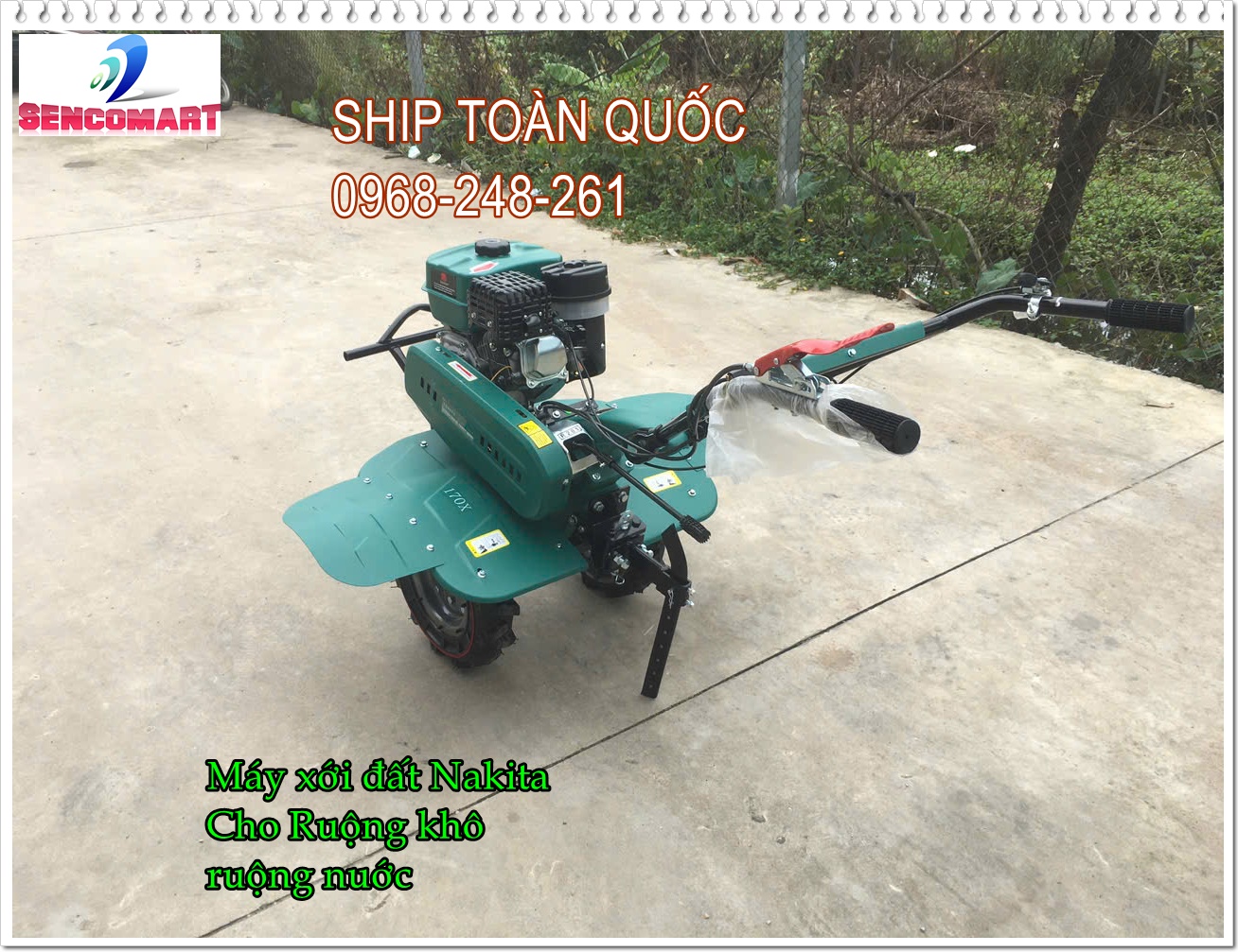 Máy xới đất, làm cỏ nhẹ tênh với máy xới đất CN Nhật NaKiTa chạy xăng hiện đại