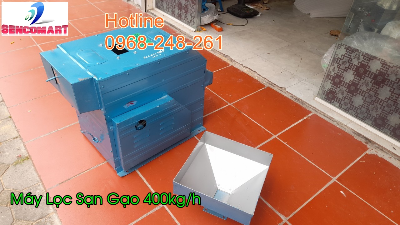 Máy lọc sạn gạo thổi trấu hết sạch bụi năng suất 400kg/h
