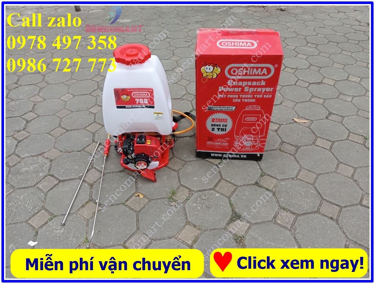 Bình xịt phun thuốc trừ sâu 2 thì Oshima 768 chính hãng