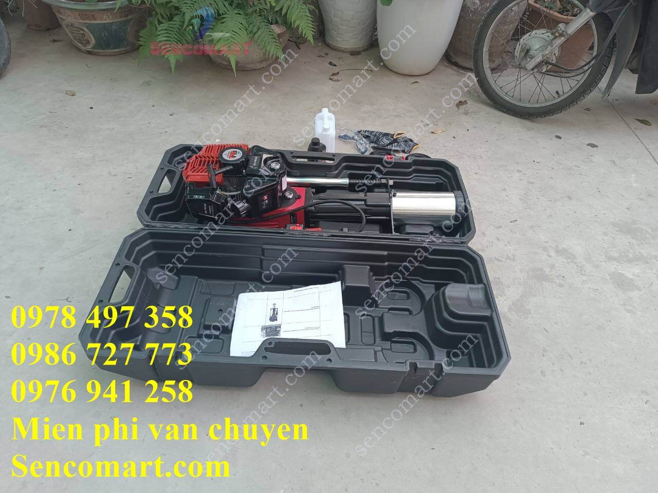 Máy đóng cọc, đóng cọc bê tông cọc tre hàng rào làm móng nhà