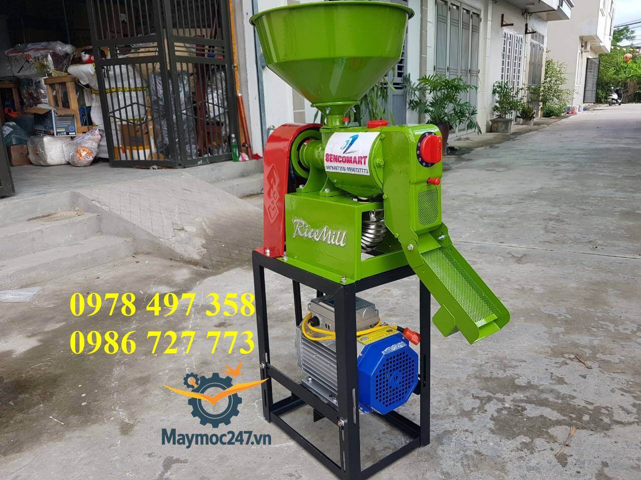 Máy xát gạo bền, khỏe, ít hao hụt, dùng điện 220v