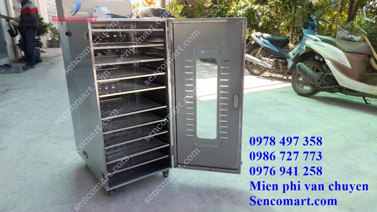 Máy sấy công nghiệp sấy hoa quả thực phẩm 20 khay hàng chuẩn inox tại sencomart