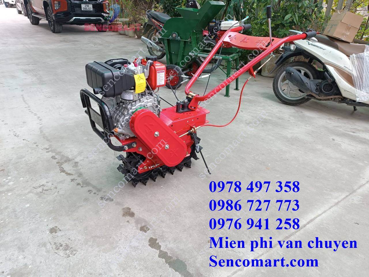 Báo giá máy cày chạy dầu động cơ kama 173 có bộ đề nổ, mẫu mới tại Sencomart