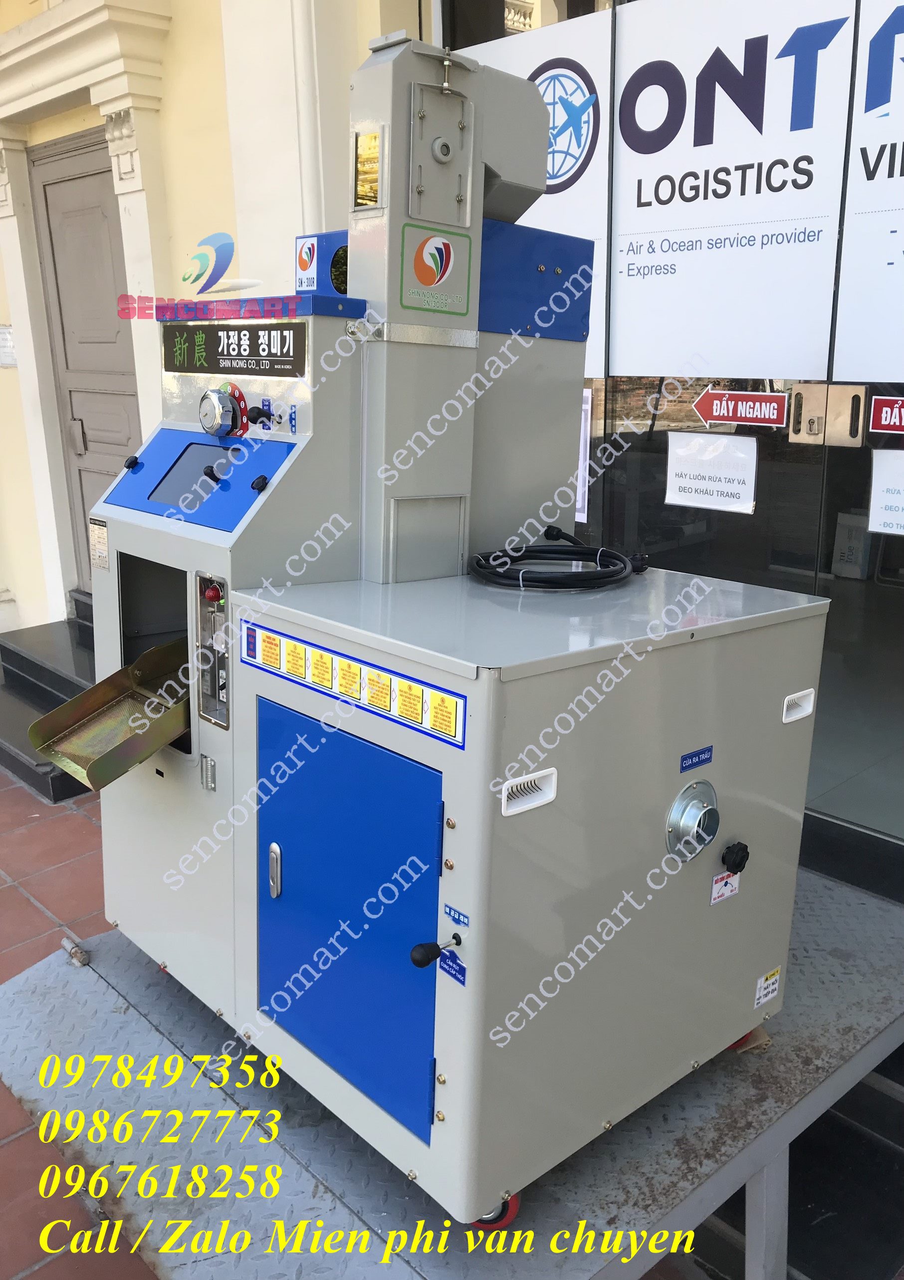 Máy xay lúa xát gạo chà gạo công nghiệp. Nhập khẩu chính hãng Hàn Quốc tại Sencomart