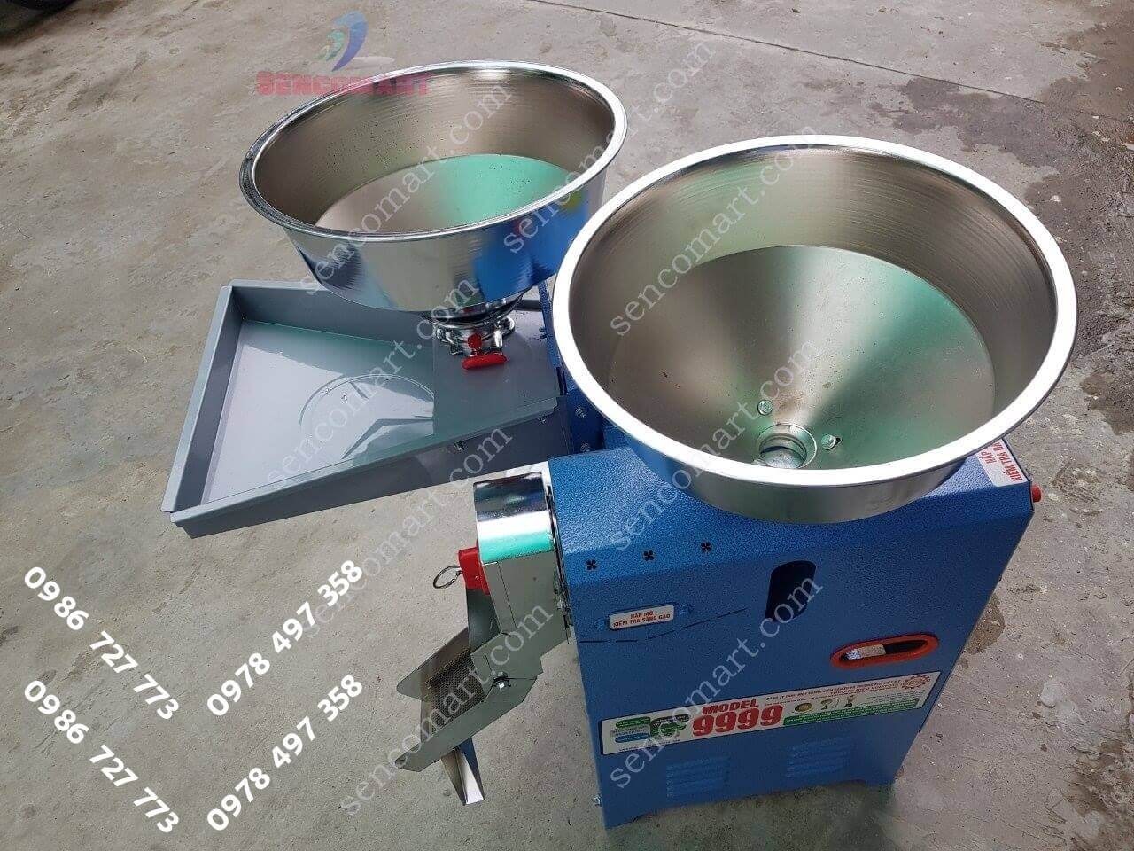 Máy xát gạo vinatota 9999 2 tác dụng inox