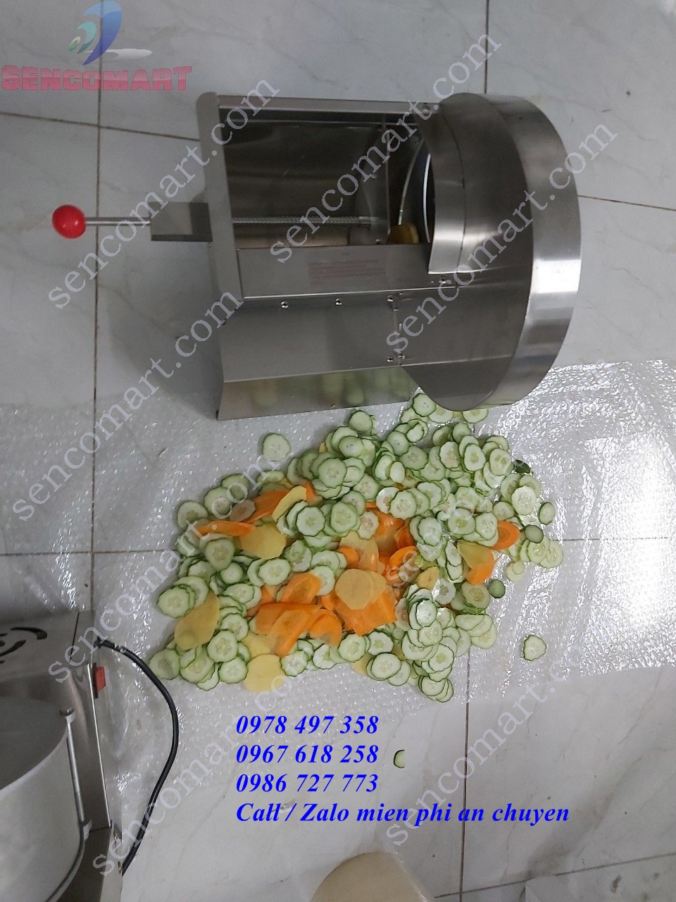 Máy thái lát rau củ quả 100% inox 304. Hàng siêu bền đẹp sắc