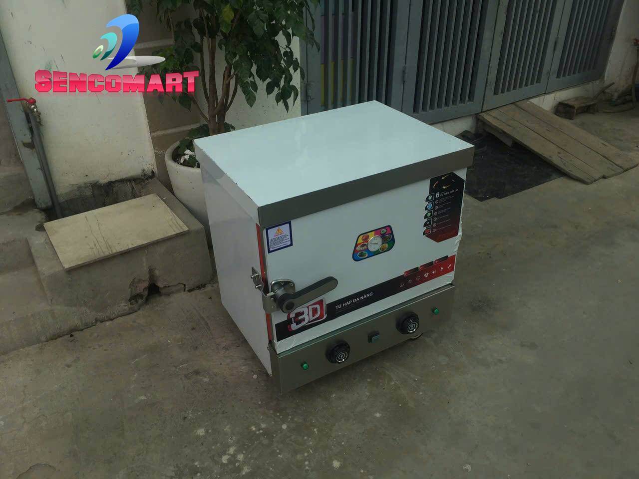 Tủ Cơm Công Nghiệp 4 Khay Điện Gas và Hẹn Giờ – Nấu Cơm Tiện Lợi