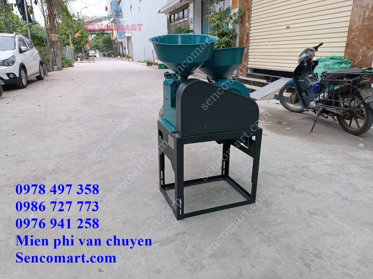 Máy xát gạo gia đình 2 chức năng. Vùa xát gạo vừa tự hút trấu và cám nghiền mịn XG-2CN-THTC