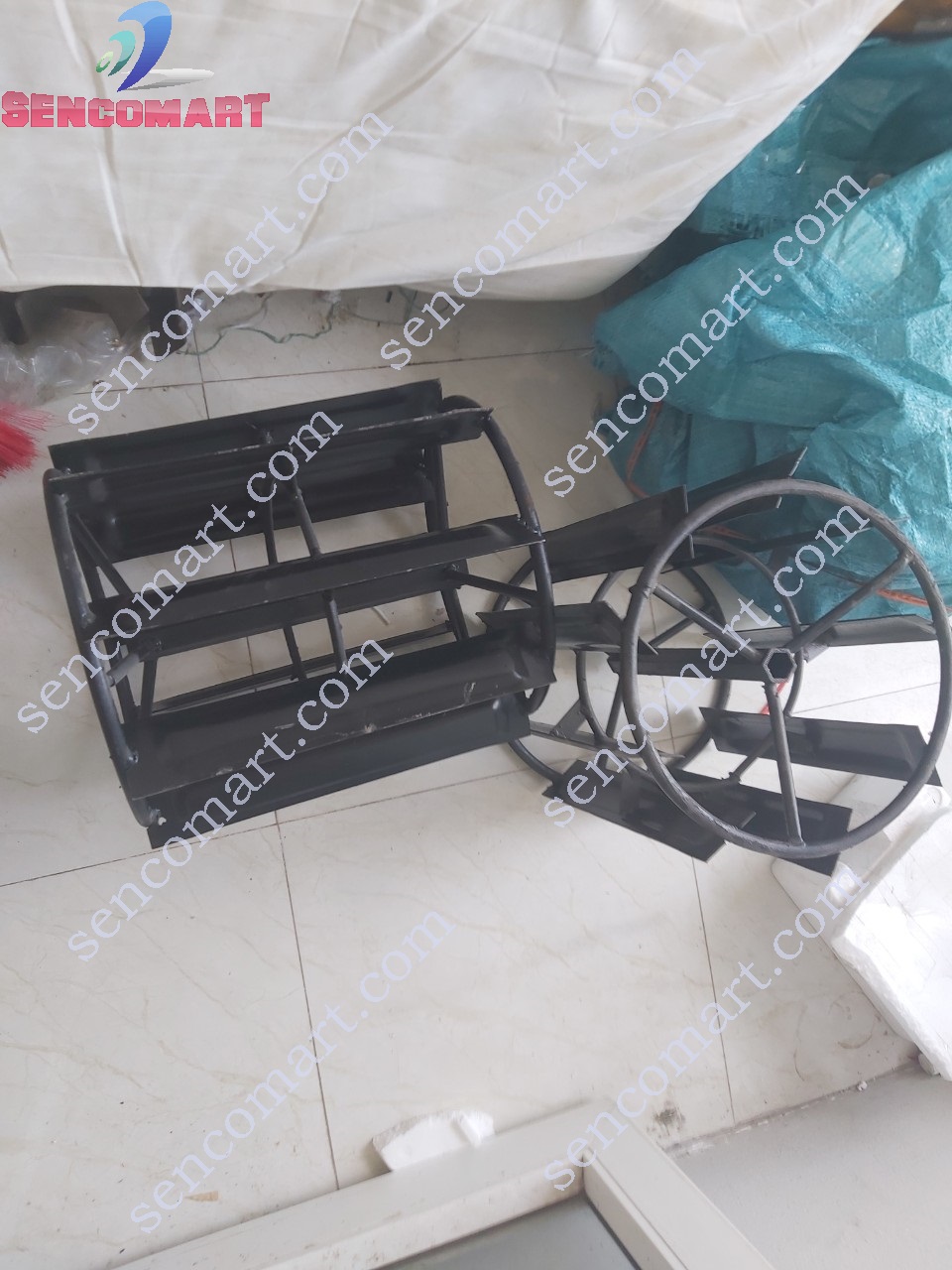 Bánh lồng ruộng nước 9 nan thẳng lắp máy xới đất đa năng