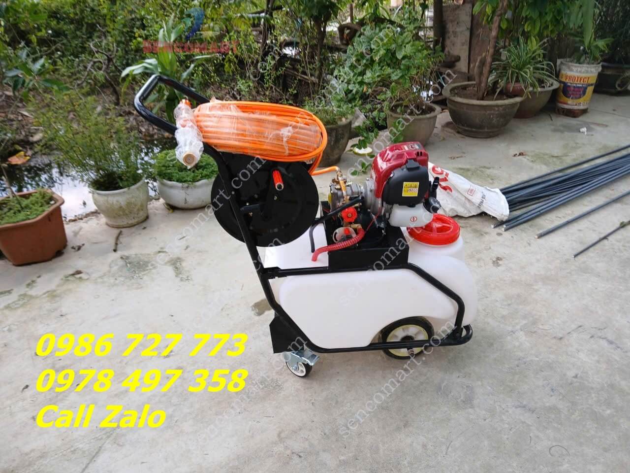 MÁY PHUN THUỐC ĐẨY TAY BÌNH NẰM NGANG 50L 4 THÌ HONDA GX35