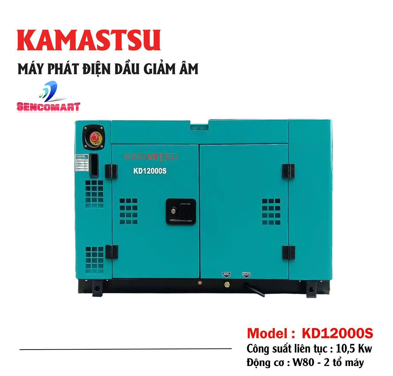 Máy phát điện Kamastsu KD-12000S, máy phát điện chạy dầu công suất 10kw