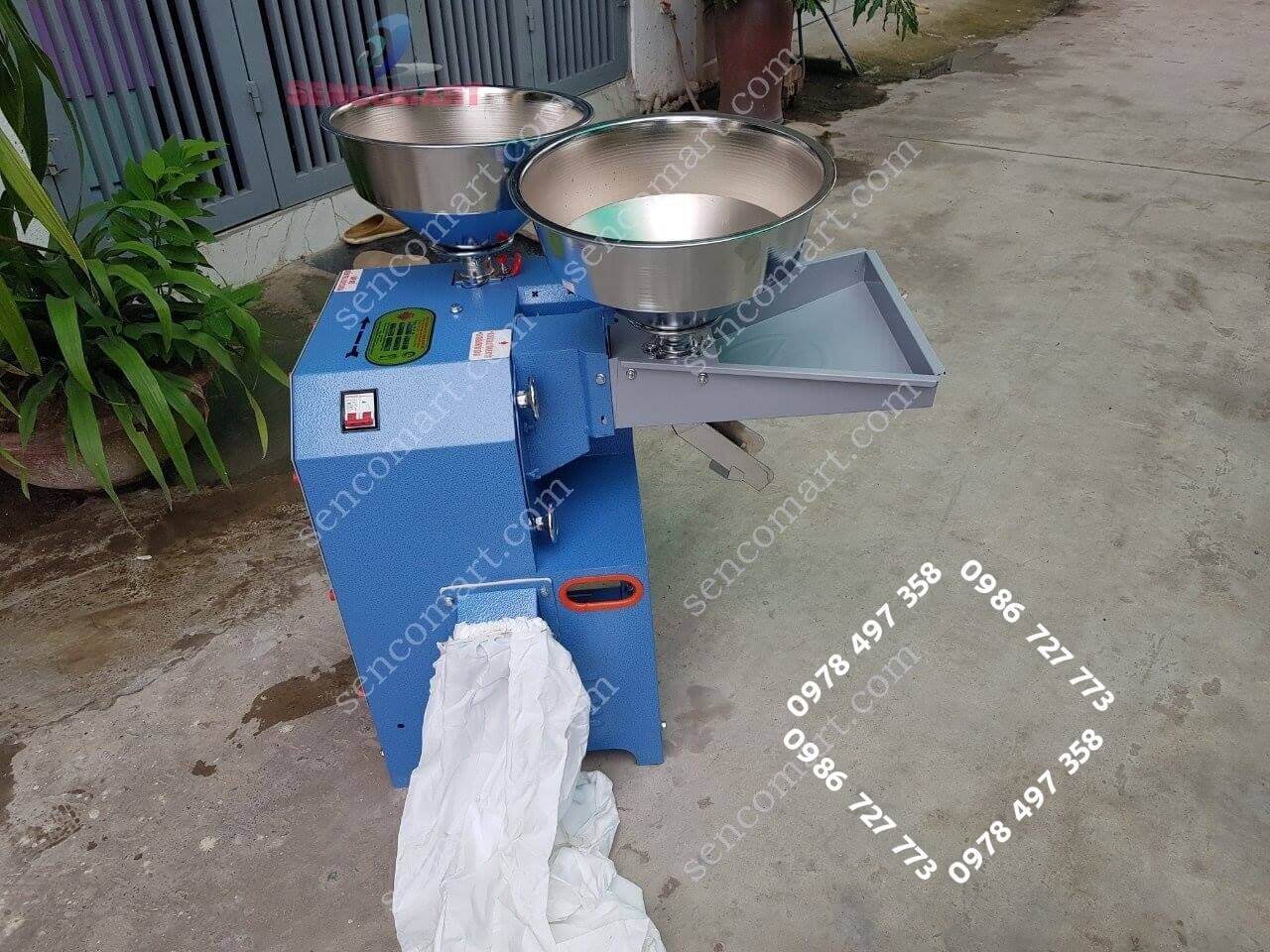 Máy xát gạo vinatota 9999 2 tác dụng inox