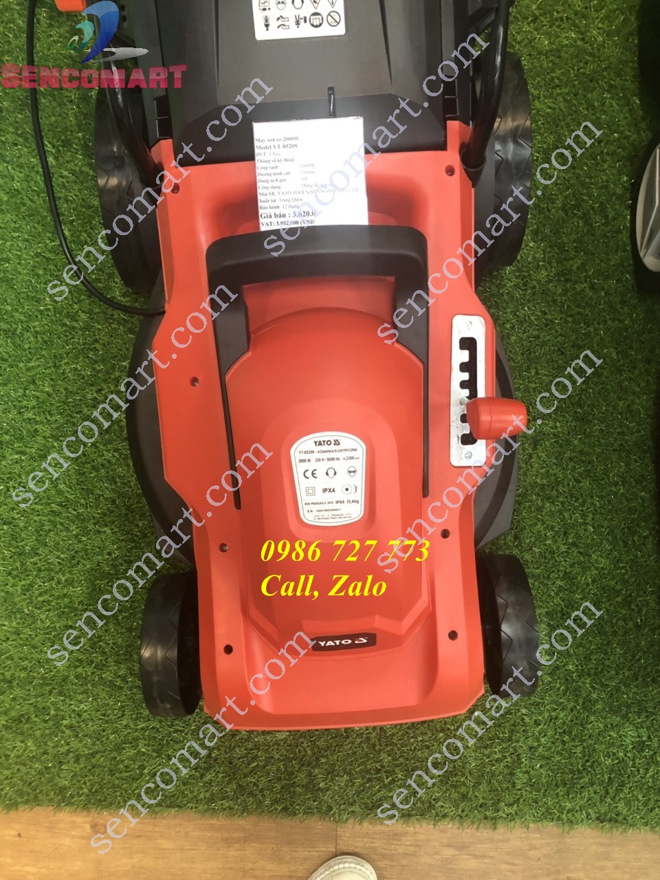 Máy xén cỏ, cắt cỏ đẩy tay chạy điện YATO YT 85200 công suất 1300W