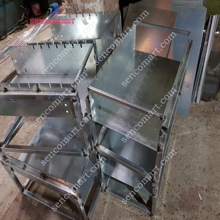 Bếp nướng than hoa mini 5 xiên chạy ắc quy