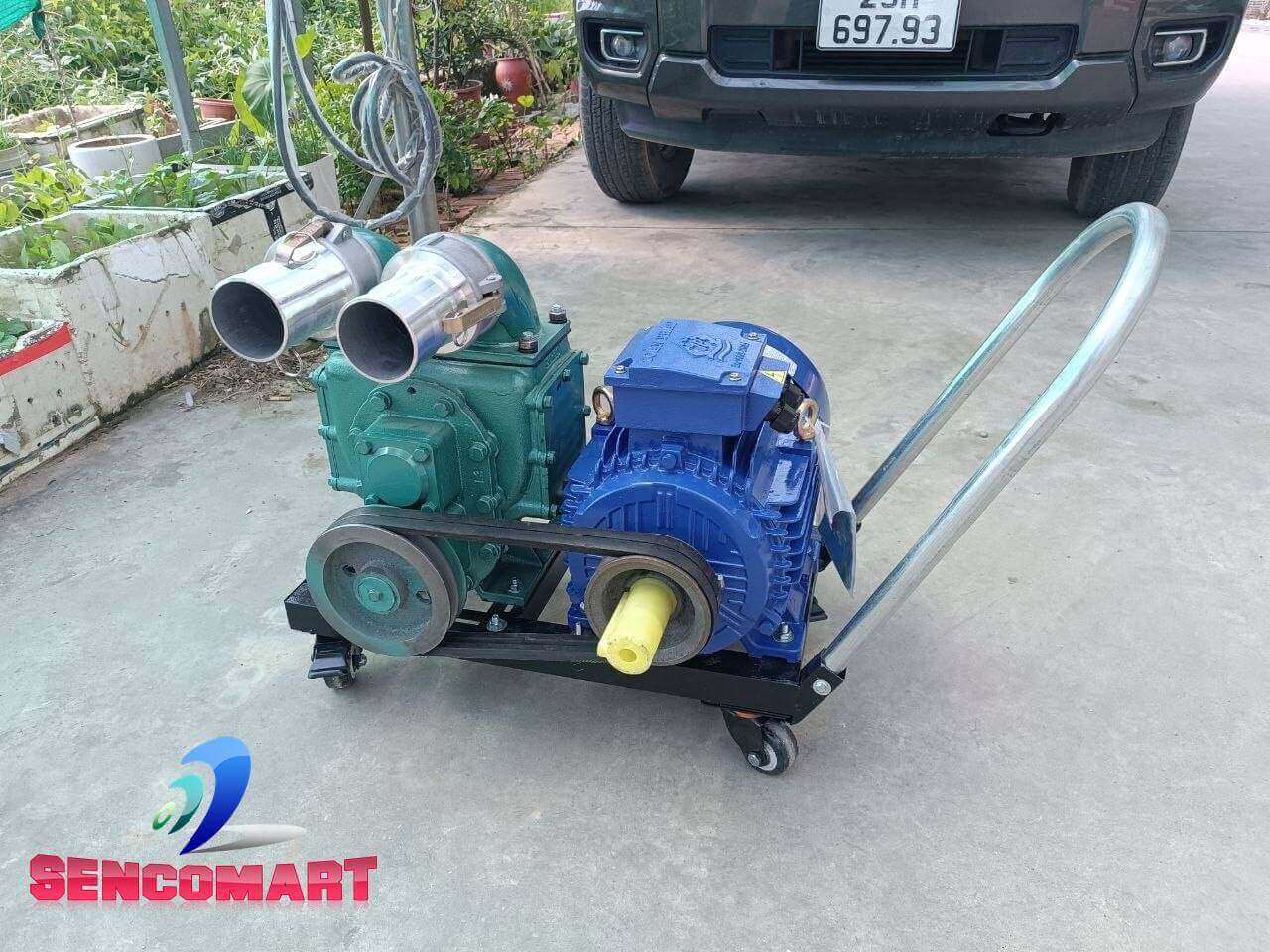 Máy hút bùn họng 75 chống tắc, động cơ 7,5kw Toàn Phát 3pha