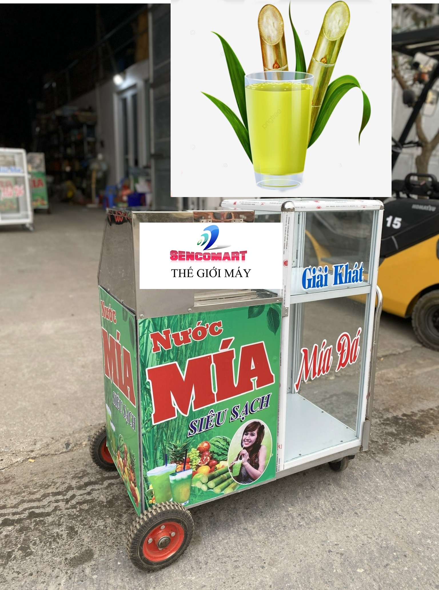 Máy ép nước mía tủ kính 2 tầng FM-1500