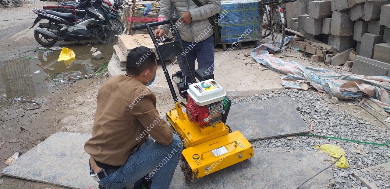 Máy băm nền bê tông chạy xăng HONDA GX200 THÁI LAN,  máy đánh sỉ nền bê tông
