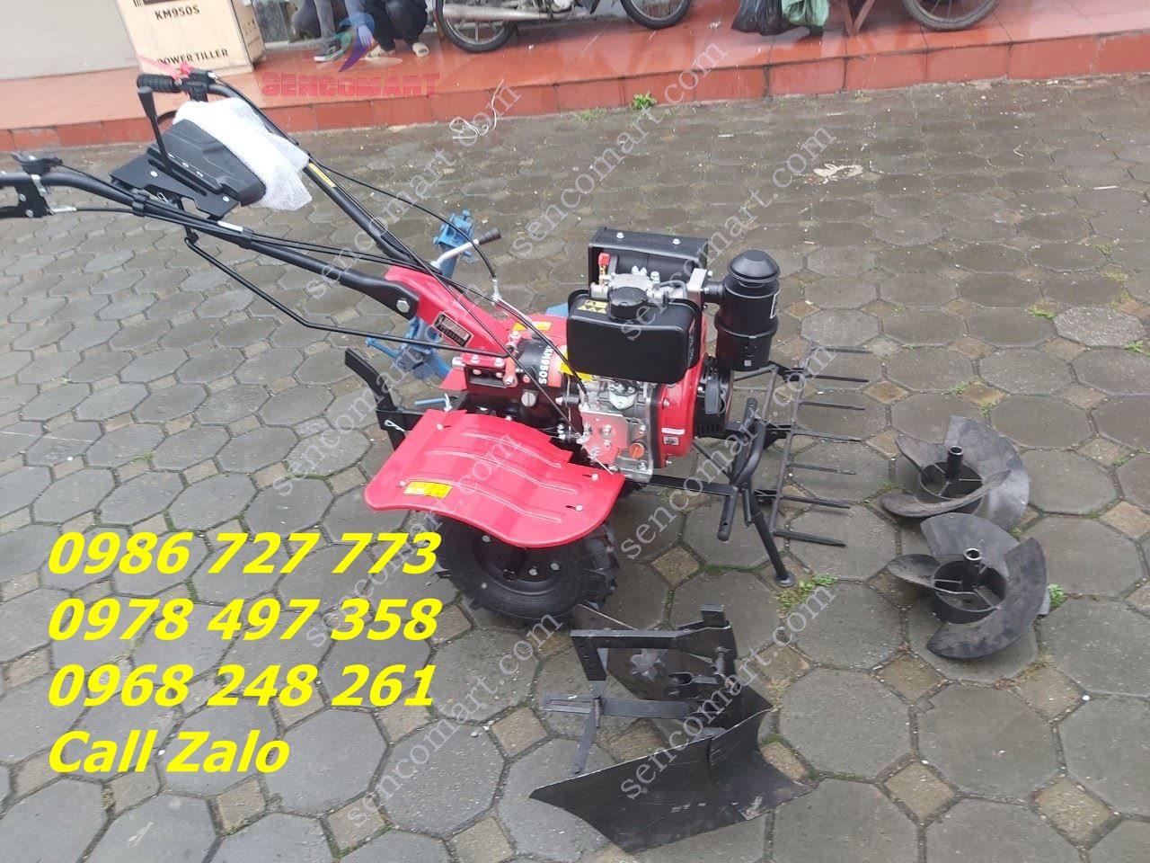 Máy xới đất Kamastsu KM 950SH chạy dầu ( có chuyển hướng phiên bản mới)