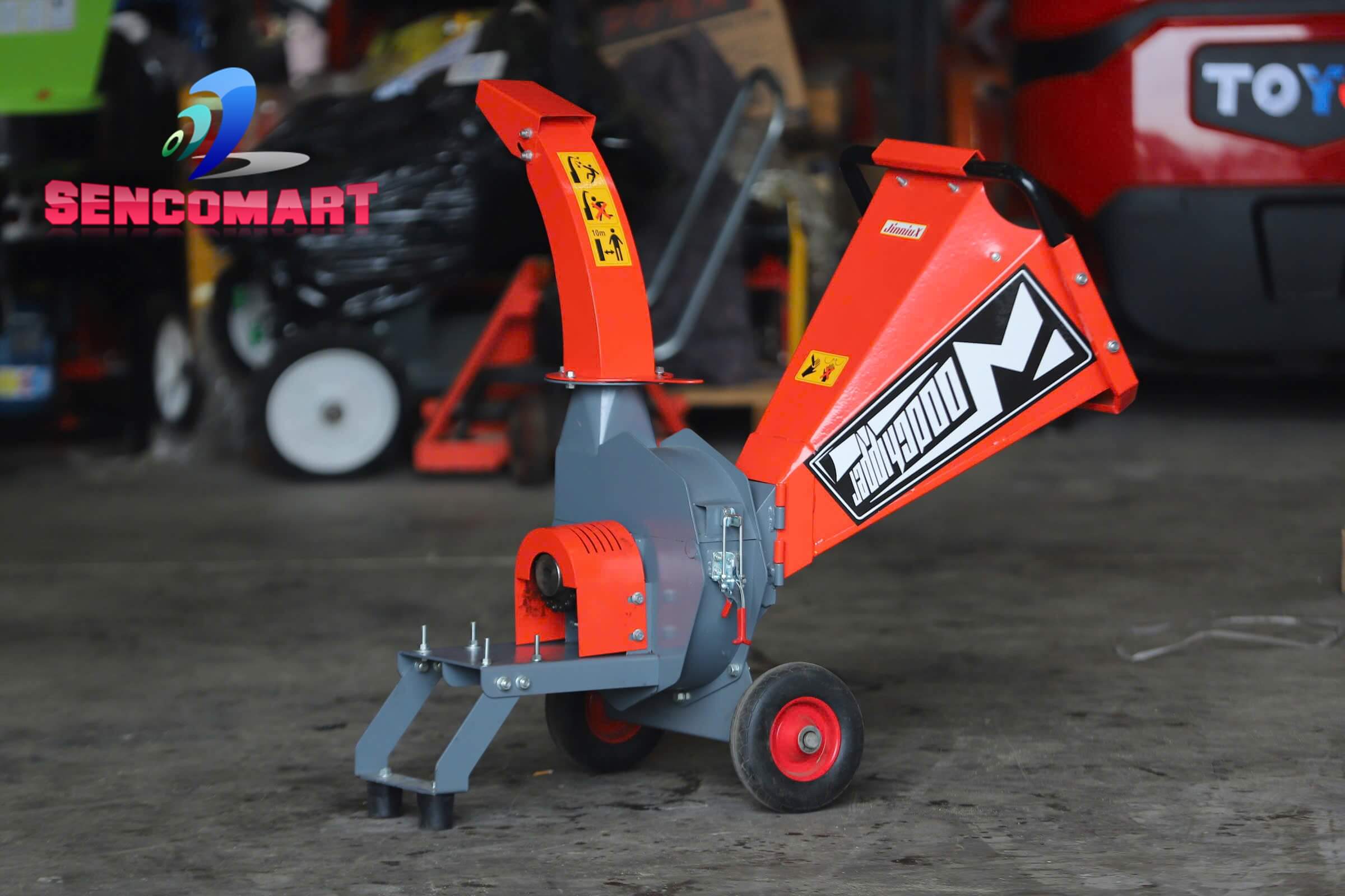 Máy băm cành cây dọn vườn thiết kế mới lưỡi lắp trên đĩa