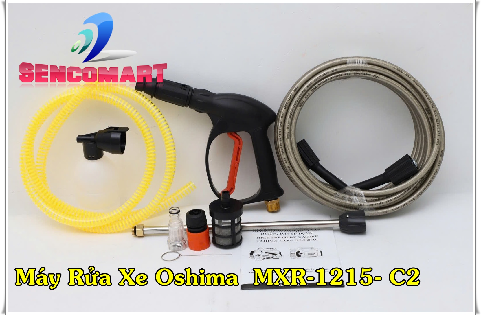 Máy Rửa Xe 2800W Oshima MRX 1215-C2 Có Chỉnh Áp