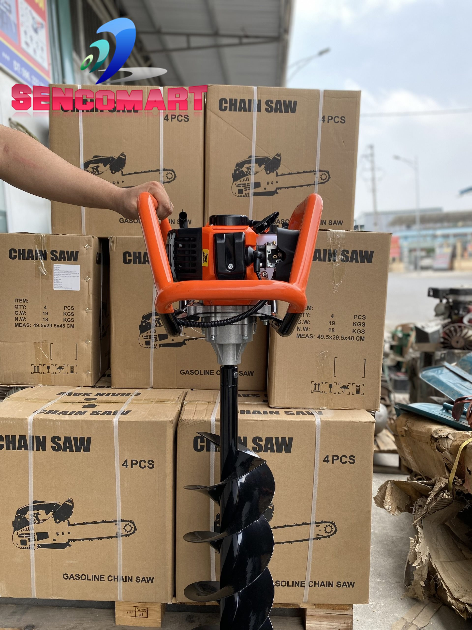 Máy Khoan Đất, Đào Hố PATELO ED520C TẶNG MŨI KHOAN 20CM