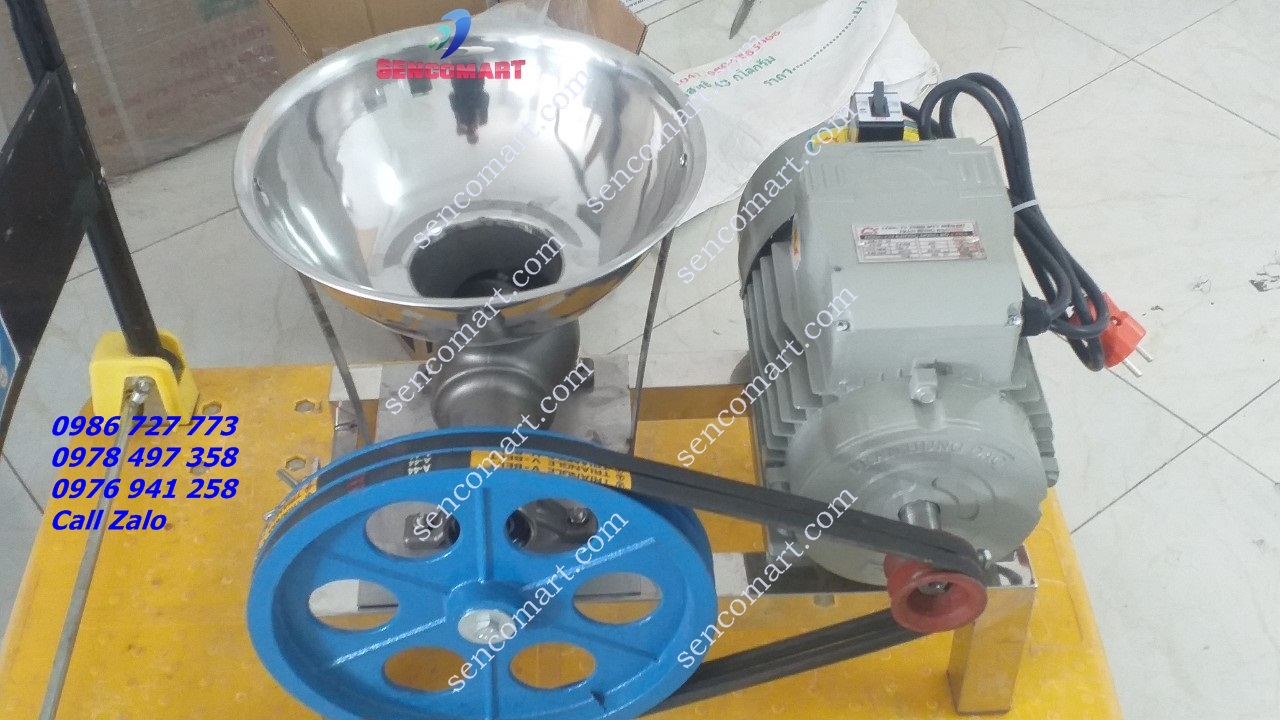 Máy đùn thịt, đùn xương, xay xôi 1,1kw, cối 12 inox 100%