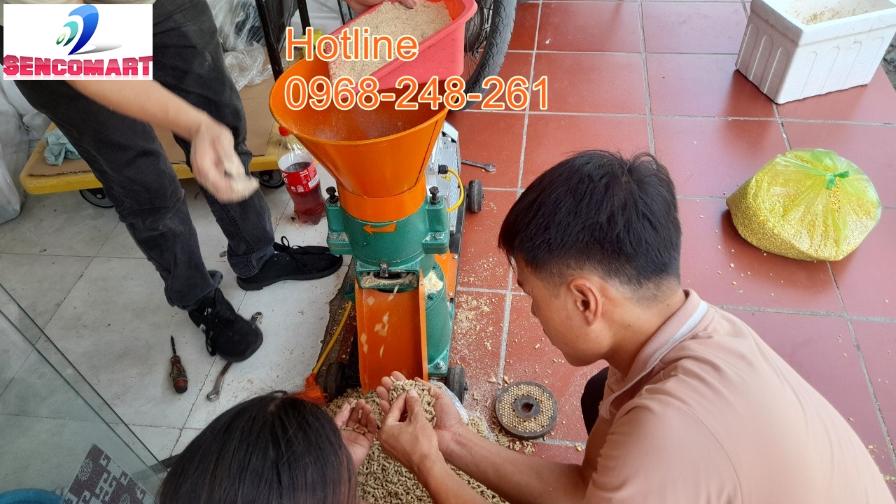 Lắp khung máy cho mô tơ cũ: làm máy ép cám viên chạy ngay