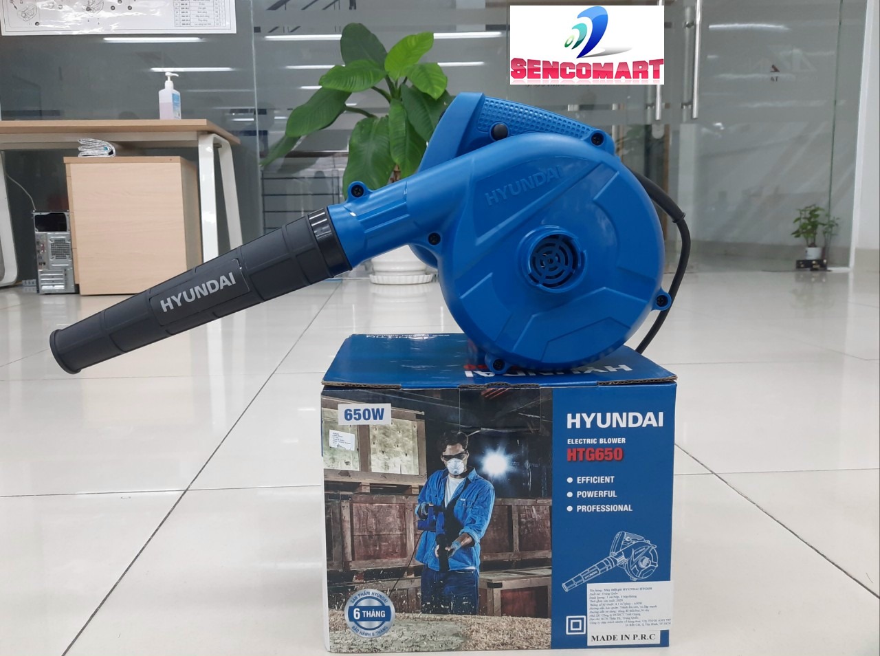 Máy thổi bụi Hyundai HTG650 (650W), Máy thổi bụi cho xưởng gỗ