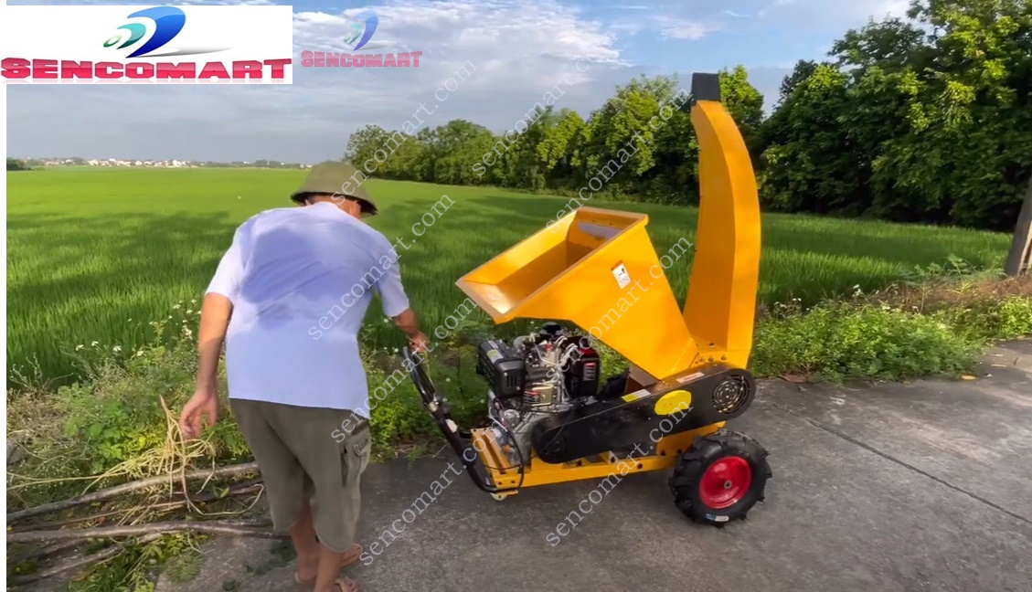 Máy Băm Nghiền Cành Di Động Chạy Dầu Yamaha 9HP