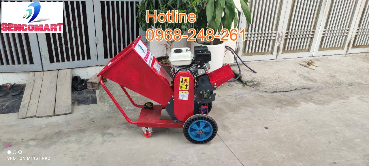Máy băm tàu dừa, băm cành cây dọn vườn với 2 bộ dao