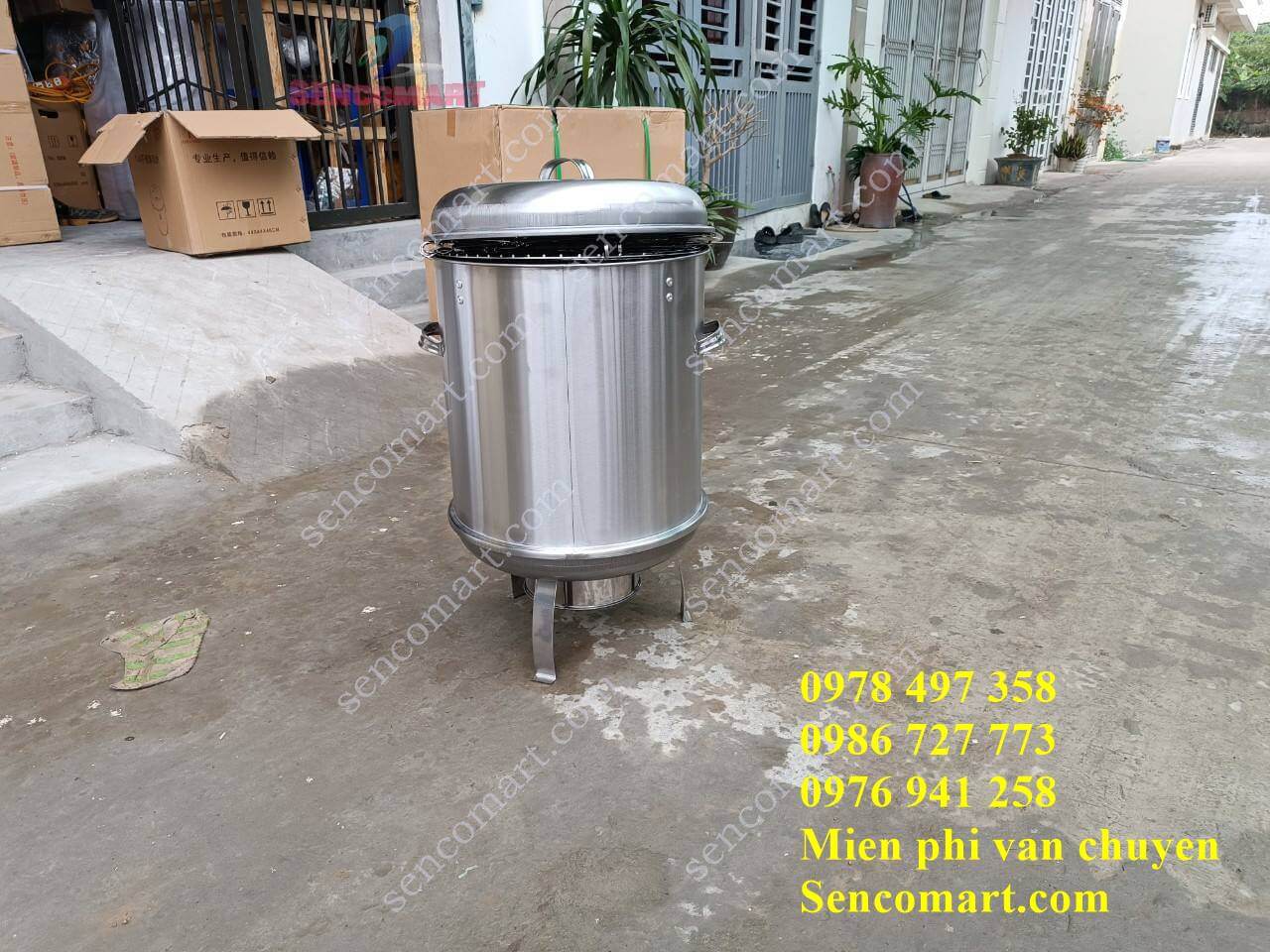 Lu nướng gà inox phi 40