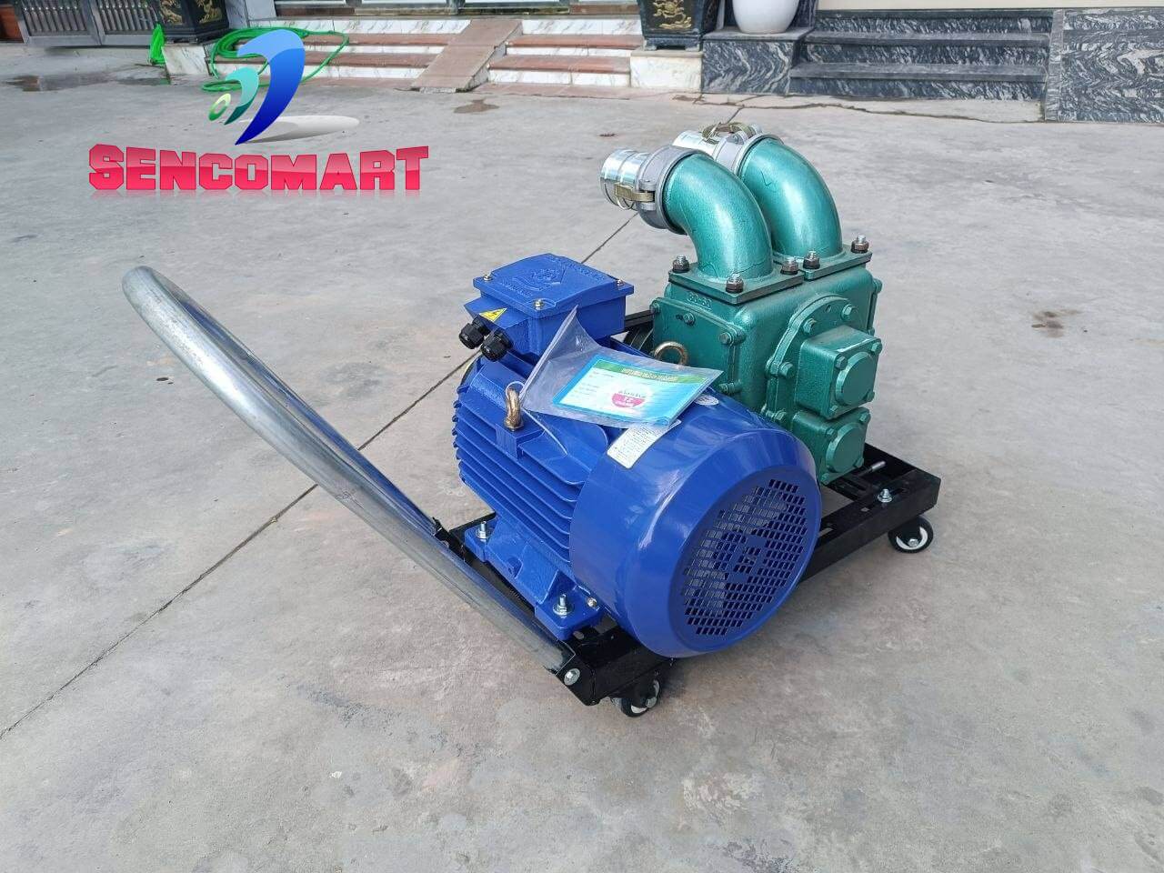 Máy hút bùn họng 75 chống tắc, động cơ 7,5kw Toàn Phát 3pha