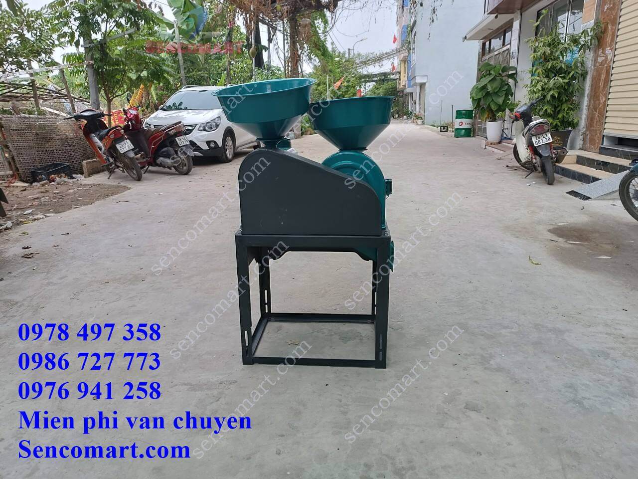 Máy xát gạo gia đình 2 chức năng. Vùa xát gạo vừa tự hút trấu và cám nghiền mịn XG-2CN-THTC