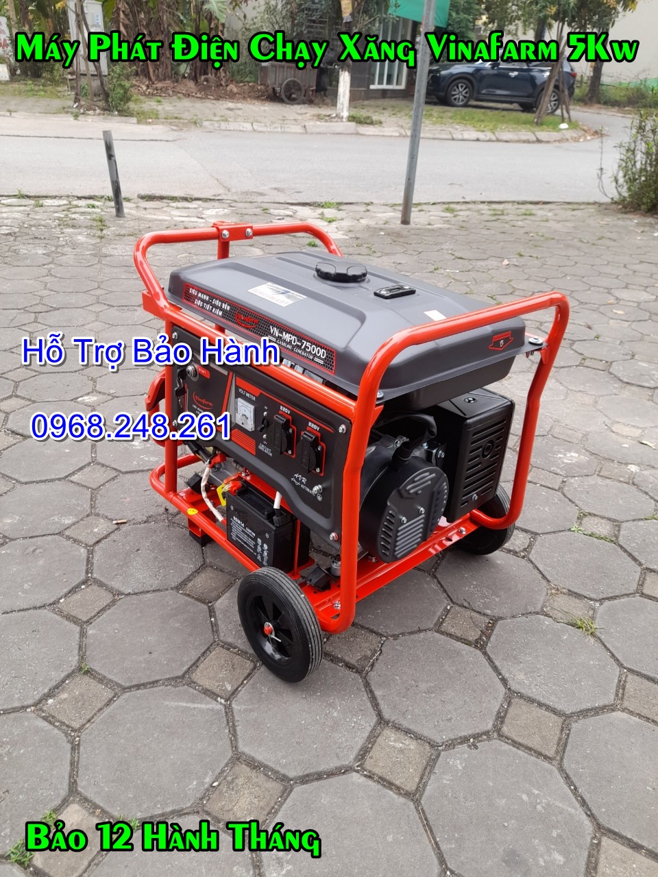 Máy Phát Điện Chạy Xăng 5Kw Vinafarm 7500