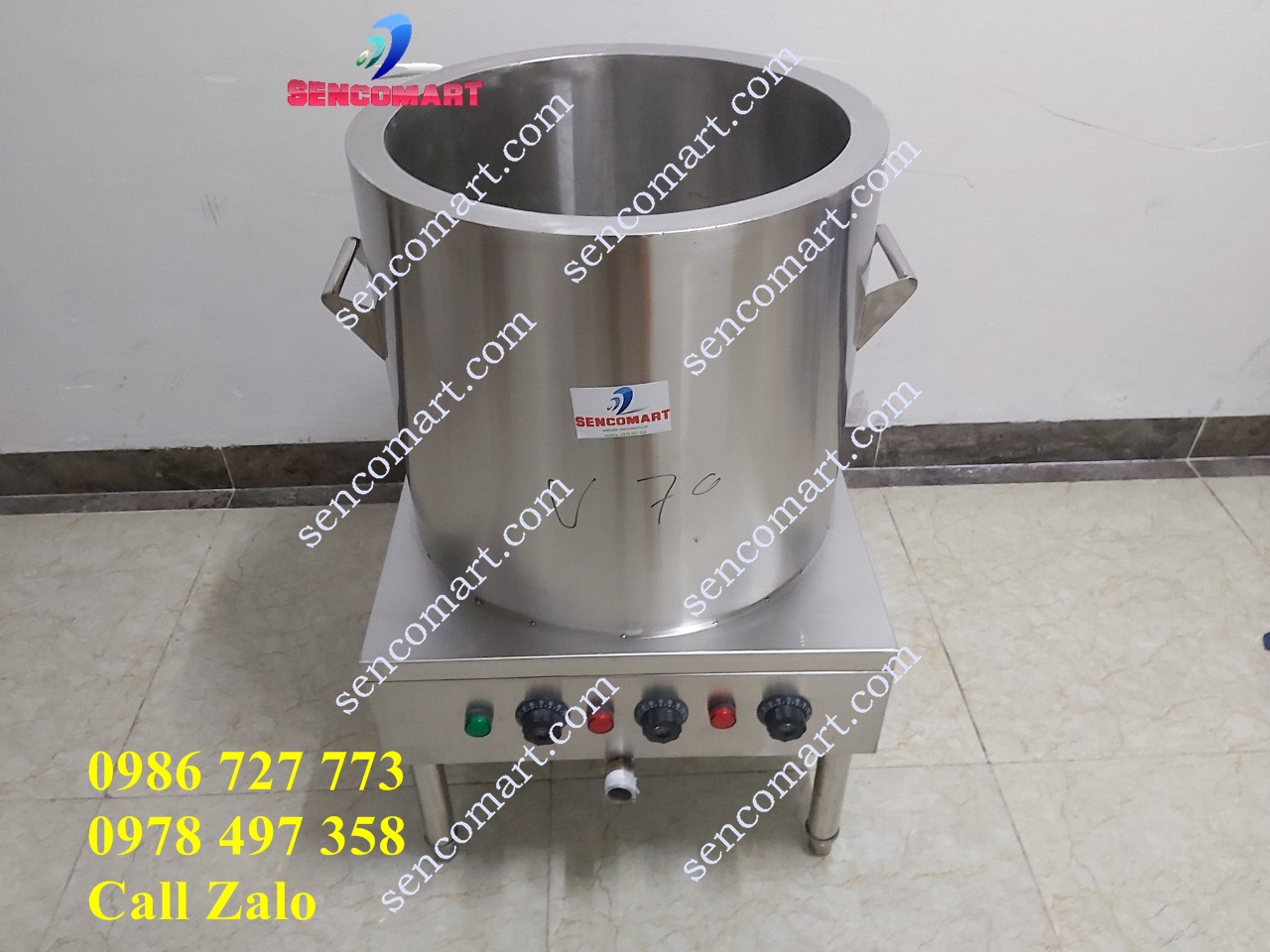 Nồi Ninh Xương Nấu Phở Có Giỏ Nhúng 60L Tiết Kiệm Điện