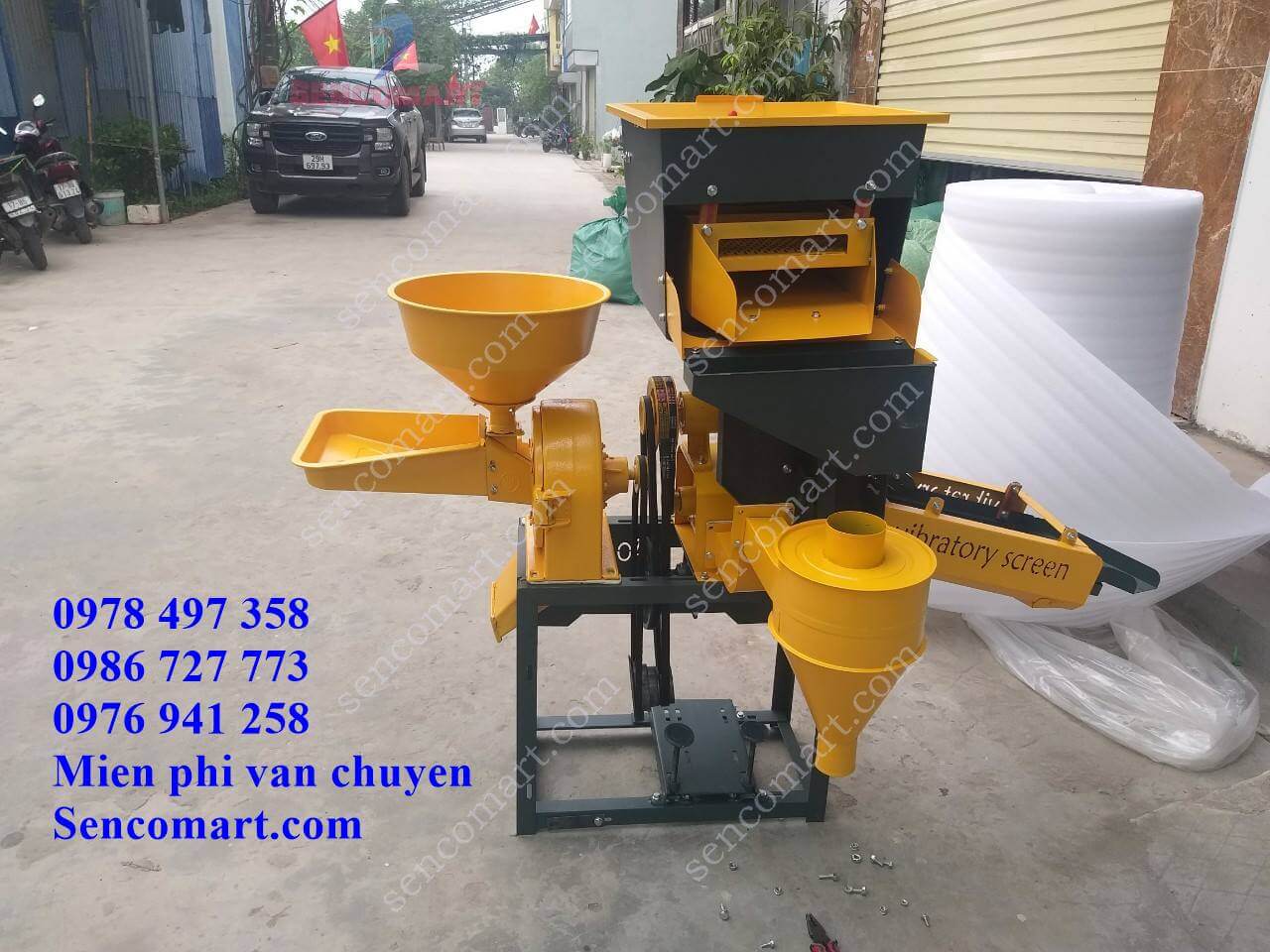 Báo giá máy xát gạo gia đình mẫu mới 2024, có lọc rác và bầu ra cám