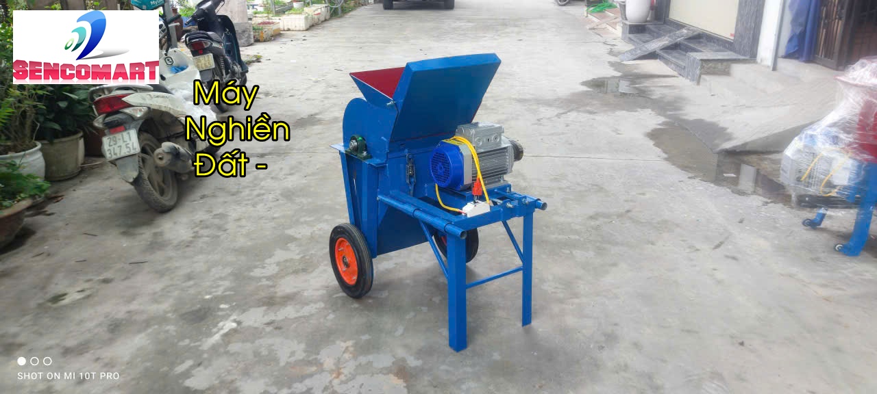 Máy nghiền đất, máy nghiền phân đóng bầu ươm 3kw