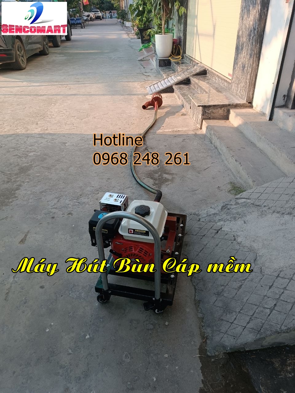 Máy hút bùn chất thải dây cáp mềm làm theo yêu cầu dài 3m4 và 5m6