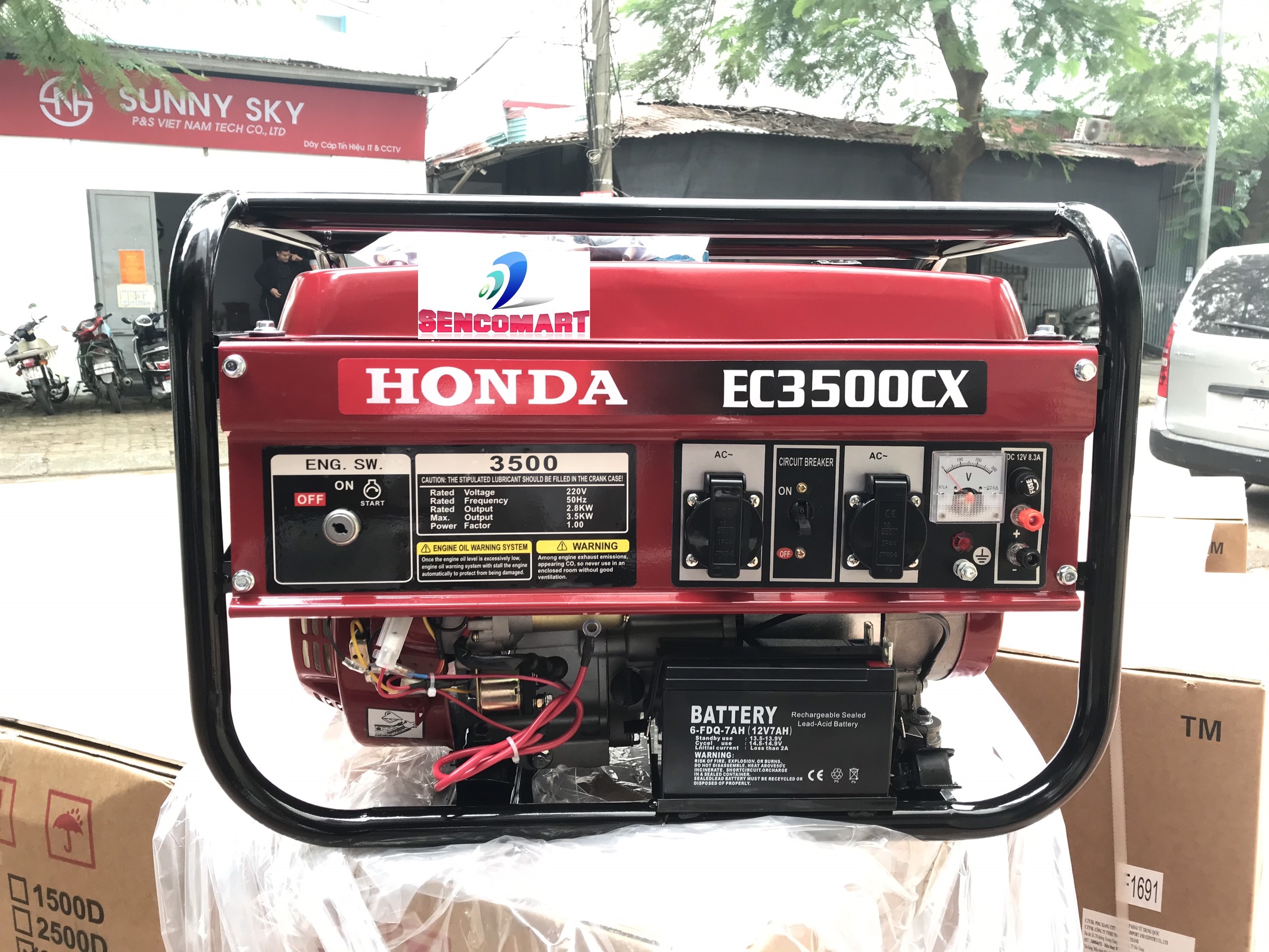 Máy Phát Điện Chạy Xăng Honda EC3500CX giật nổ