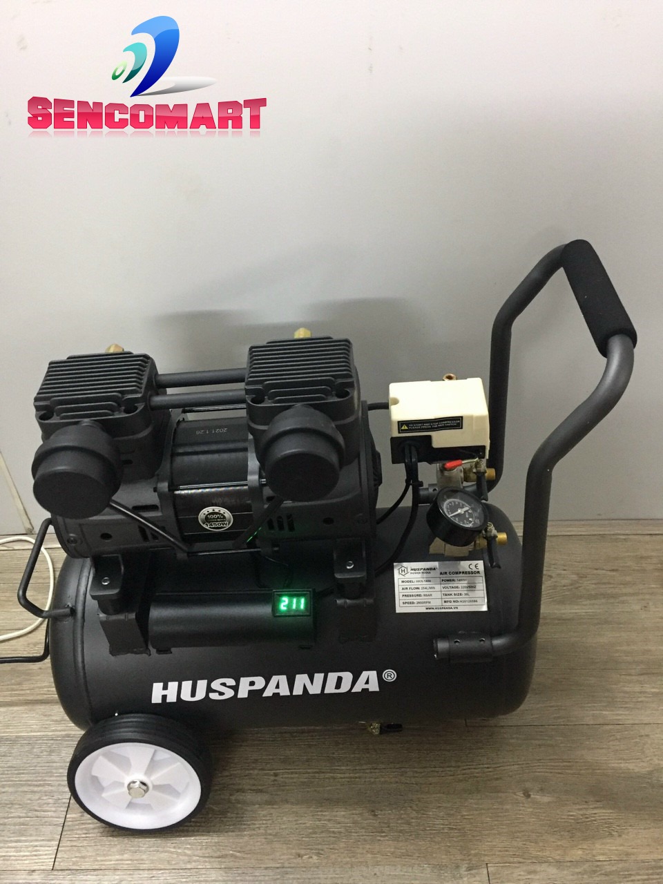 Máy Nén Khí Không Dầu Siêu Nhanh HUSPANDA HKN-1450 LOẠI 30 LÍT