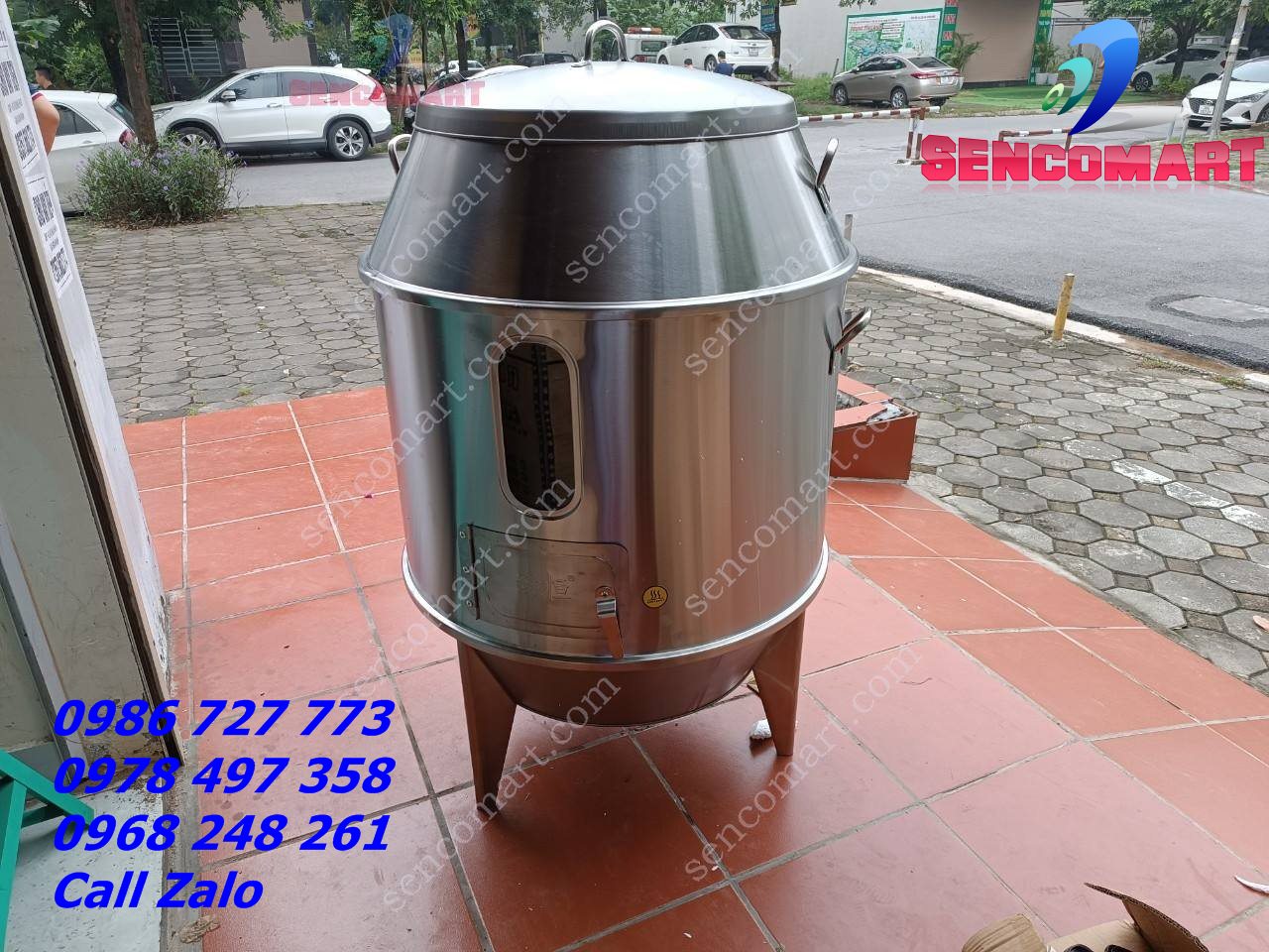 Lu Nướng, Lò Nướng Gà Vịt Bằng Gas Than Có Cửa Sổ Kính Theo Dõi ( Phi 90 10-12 con/mẻ)