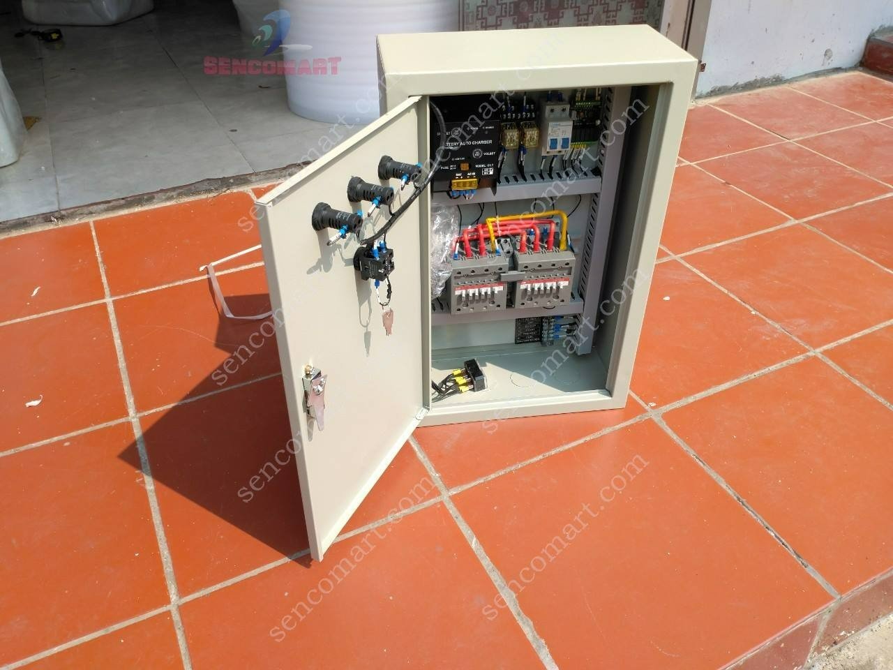 Tủ ATS lắp máy phát điện 3 pha chuyển đổi nguồn điện linh kiện ABB Pháp Châu Âu