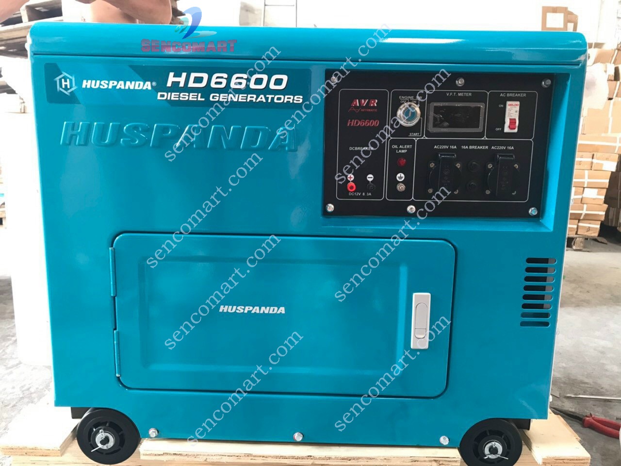 Máy phát điện giảm âm HUSPANDA HD6600- Máy phát điện chạy dầu 5kw Huspanda HD6600 Hàng cao cấp
