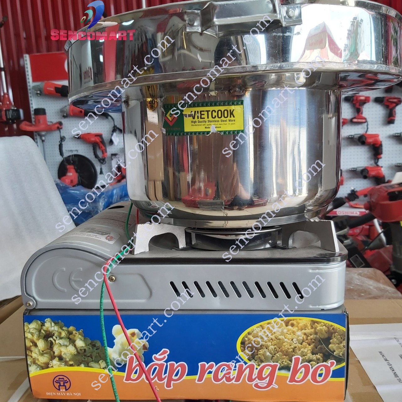 Máy làm bắp rang bơ van ga to, van ga nhỏ Senco30