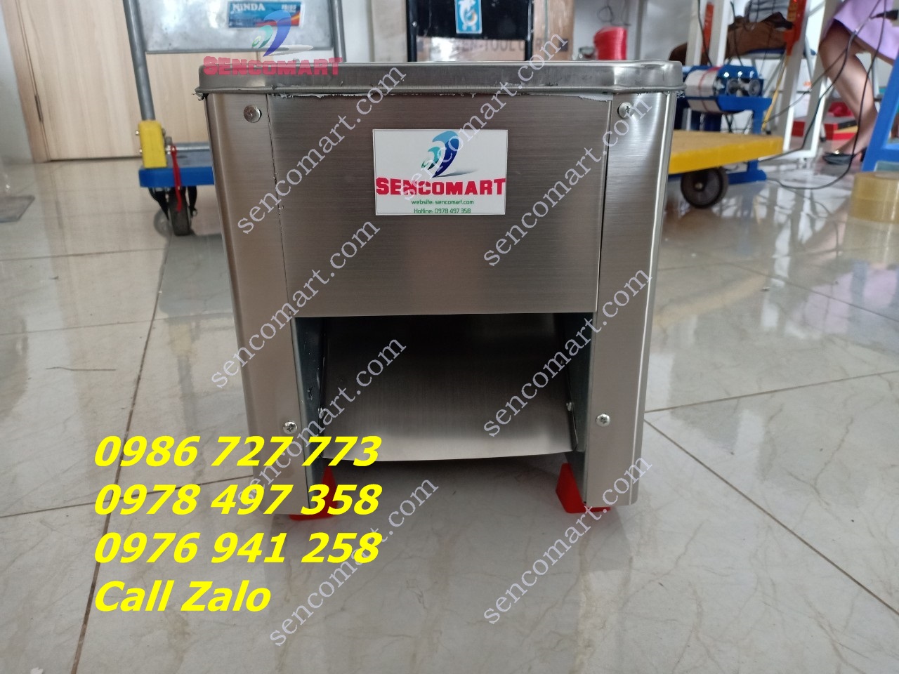 Máy thái thịt 2 cửa TT850, Máy thái tai bì heo, thái hạt lựu các loại củ quả