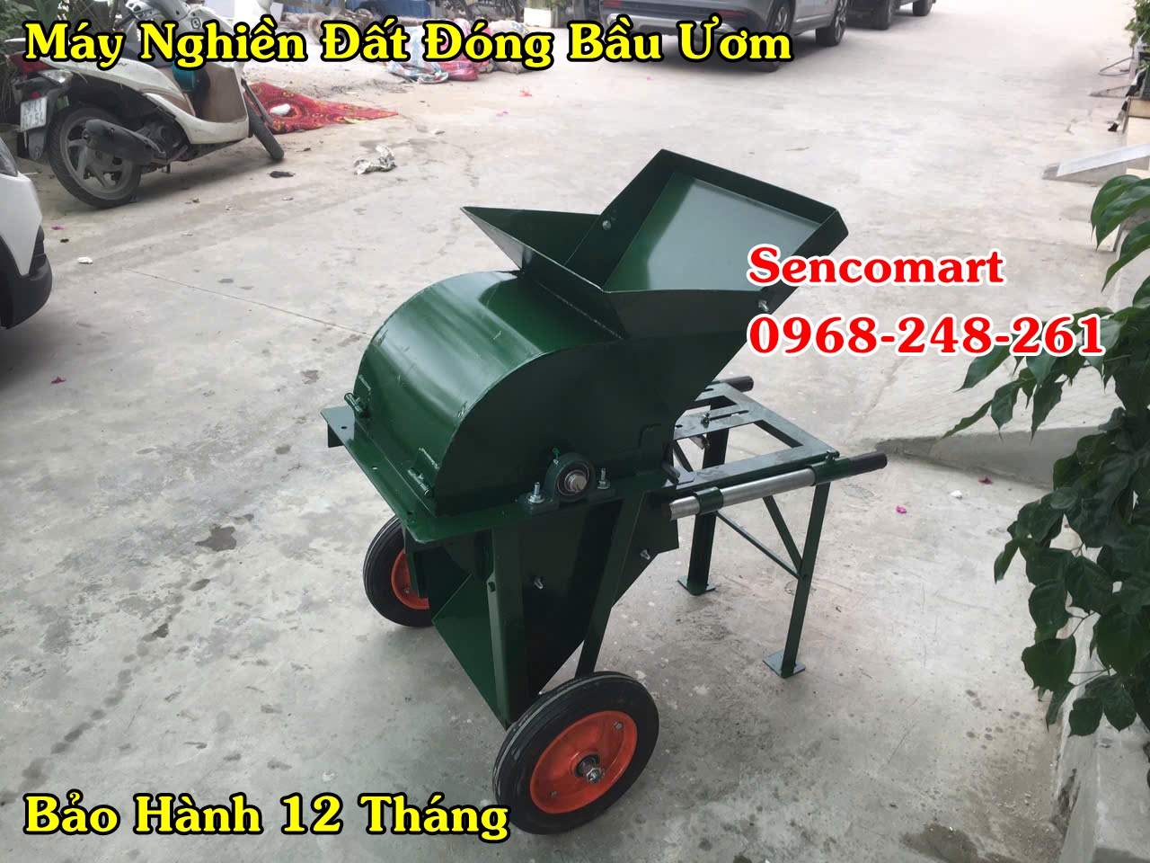 Đóng bầu ươm , đạt chất lượng tốt cùng Máy nghiền đất  - chưa mô tơ