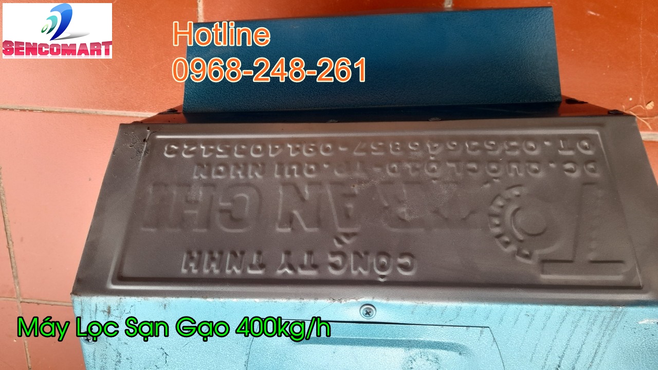 Máy lọc sạn gạo thổi trấu hết sạch bụi năng suất 400kg/h